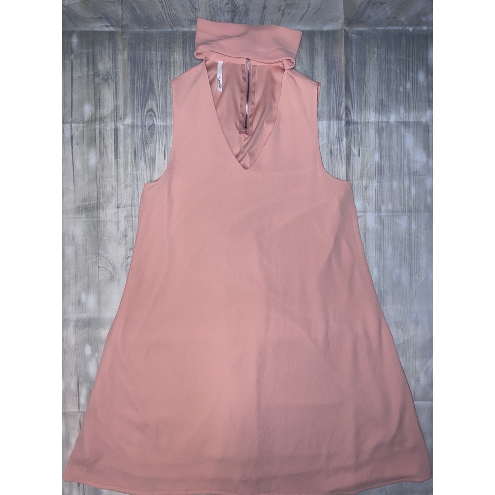 Noble U Women's Dress Medium Mock Neck Key Hole